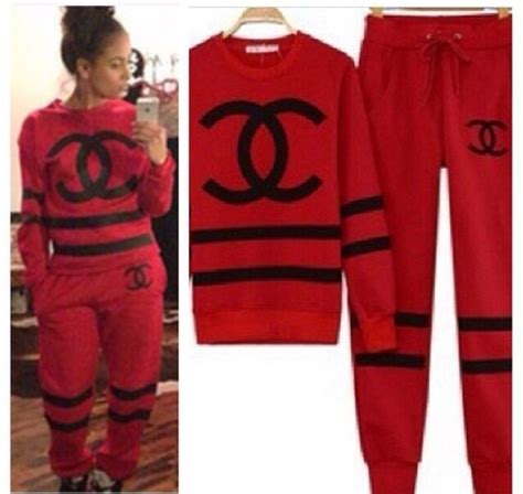 chanel black sweatpants|Pants & Shorts .